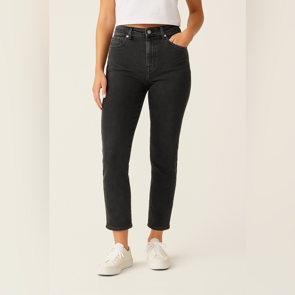 H&M Black High-Rise Button Fly Jeans - 15” Waist / 26” Inseam